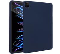 Accezz Accezz Coque Liquid Silicone avec porte-stylet pour iPad Pro 12.9 (2022) / Pro 12.9 (2021) / Pro 12.9 (2020) Bleu foncé Bleu foncé