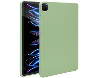 Accezz Accezz Coque Liquid Silicone avec porte-stylet pour iPad Pro 12.9 (2022) / Pro 12.9 (2021) / Pro 12.9 (2020) Vert clair Vert clair
