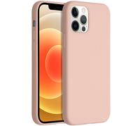 Accezz Accezz Coque Liquid Silicone iPhone 12 (Pro) Rose Rose