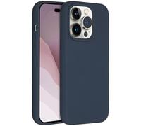 Accezz Coque Liquid Silicone pour Apple iPhone 14 Pro - Bleu foncé