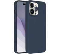 Accezz Coque Liquid Silicone pour Apple iPhone 14 Pro Max - Bleu foncé