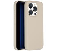 Accezz Coque Liquid Silicone pour Apple iPhone 15 Pro - Stone