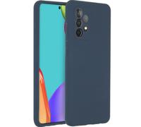 Accezz Coque Liquid Silicone pour Samsung Galaxy A52(s) (5G/4G) - Bleu foncé