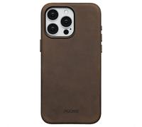 Accezz Coque MagSafe en cuir vintage pour Apple iPhone 15 Pro Max - Rustic Brown