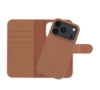 Accezz Accezz Coque portefeuille Edge amovible avec MagSafe iPhone 18 Pro / 17 Pro Marron Marron