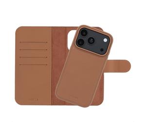 Accezz Accezz Coque portefeuille Edge amovible avec MagSafe pour iPhone 18 Pro / 17 Pro Marron Marron