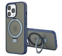 Accezz Coque Ring Stand avec MagSafe pour iPhone 13 Pro - Bleu