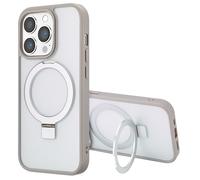 Accezz Coque Ring Stand avec MagSafe pour Apple iPhone 14 Pro - Gris