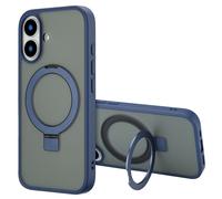 Accezz Coque Ring Stand avec MagSafe pour iPhone 16 - Bleu