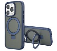 Accezz Coque Ring Stand avec MagSafe pour Apple iPhone 16 Pro - Bleu