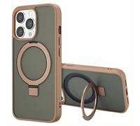 Accezz Coque Ring Stand avec MagSafe pour Apple iPhone 13 Pro - Marron