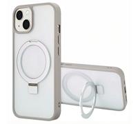 Accezz Coque Ring Stand avec MagSafe pour Apple iPhone 14 - Gris