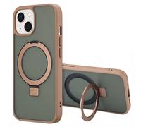 Accezz Coque Ring Stand avec MagSafe pour Apple iPhone 15 - Marron