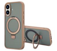 Accezz Coque Ring Stand avec MagSafe pour Apple iPhone 16 - Marron