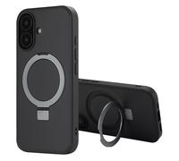 Accezz Coque Ring Stand avec MagSafe pour Apple iPhone 16 - Noir