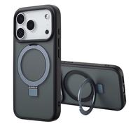 Accezz Coque Ring Stand avec MagSafe pour Apple iPhone 17 Pro Max - Noir