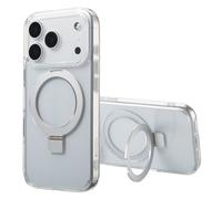 Accezz Coque Ring Stand avec MagSafe pour Apple iPhone 17 Pro Max - Transparent