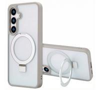 Accezz Coque Ring Stand avec MagSafe pour Samsung Galaxy S24 - Gris