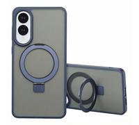 Accezz Coque Ring Stand avec MagSafe pour Samsung Galaxy S25 Edge - Blauw