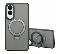Accezz Coque Ring Stand avec MagSafe pour Samsung Galaxy S25 Edge - Noir