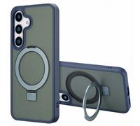 Accezz Coque Ring Stand avec MagSafe pour Samsung Galaxy S25 Plus - Bleu