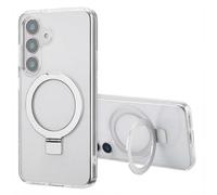 Accezz Coque Ring Stand avec MagSafe pour Samsung Galaxy S25 - Transparent