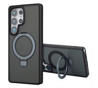 Accezz Coque Ring Stand avec MagSafe pour Samsung Galaxy S25 Ultra - Noir