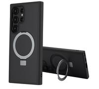 Accezz Coque Ring Stand avec MagSafe pour Samsung Galaxy S24 Ultra - Noir