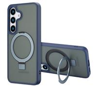 Accezz Coque Ring Stand avec MagSafe pour Samsung Galaxy S25 Plus - Bleu