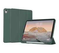 Accezz Coque tablette portefeuille Smart Silicone pour Apple iPad 11 (2025) 11 pouces A16 / iPad 10 (2022) 10.9 pouces - Vert foncé