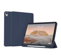 Accezz Accezz Coque tablette portefeuille Smart Silicone pour iPad Air 11 pouces (2026) M4 / (2025) M3 / (2024) M2 / Air 5 (2022) / Air 4 (2020) Bleu foncé Bleu foncé