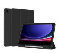 Accezz Accezz Coque tablette portefeuille Smart Silicone pour Samsung Galaxy Tab A9 Plus Noir Noir