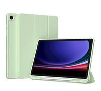 Accezz Accezz Coque tablette portefeuille Smart Silicone pour Samsung Galaxy Tab A9 Plus Vert clair Vert clair
