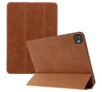 Accezz Accezz Coque tablette trifold en cuir pour iPad Pro 11 (2025) M5 / (2024) M4 Cognac Marron