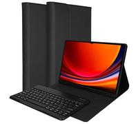 Accezz Étui de tablette Bluetooth Clavier pour Samsung Galaxy Tab S9 Plus - QWERTY - Noir