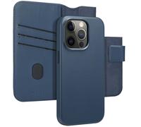 Accezz Accezz Étui de télephone portefeuille en cuir 2-en-1 avec MagSafe iPhone 14 Pro Nightfall Blue Bleu foncé