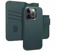 Accezz Accezz Étui de télephone portefeuille en cuir 2-en-1 avec MagSafe iPhone 15 Pro Cedar Green Vert foncé