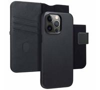 Accezz Accezz Étui de télephone portefeuille en cuir 2-en-1 avec MagSafe iPhone 15 Pro Max Onyx Black Noir