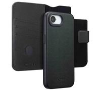 Accezz Accezz Étui de télephone portefeuille en cuir 2-en-1 avec MagSafe iPhone 17e / 16e Onyx Black Noir