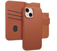 Accezz Étui de télephone portefeuille en cuir 2-en-1 avec MagSafe pour Apple iPhone 14 - Sienna Brown