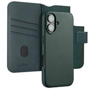 Accezz Accezz Étui de télephone portefeuille en cuir 2-en-1 avec MagSafe pour iPhone 16 Cedar Green Vert foncé