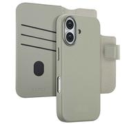 Accezz Étui de télephone portefeuille en cuir 2-en-1 avec MagSafe pour Apple iPhone 17 - Light Grey