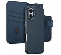 Accezz Étui de télephone portefeuille en cuir 2-en-1 avec MagSafe pour Apple iPhone 17 - Nightfall Blue