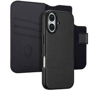 Accezz Étui de télephone portefeuille en cuir 2-en-1 avec MagSafe pour Apple iPhone 17 - Onyx Black