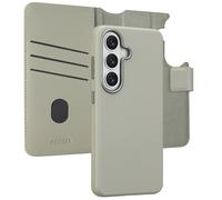 Etui de télephone portefeuille en cuir 2-en-1 avec MagSafe pour Samsung Galaxy S26 - Light Grey