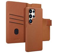 Accezz Accezz Étui de téléphone portefeuille en cuir 2-en-1 avec MagSafe Samsung Galaxy S25 Ultra Sienna Brown Marron