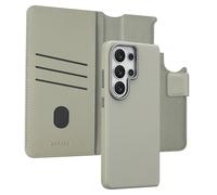 Accezz Accezz Étui de télephone portefeuille en cuir 2-en-1 avec MagSafe Samsung Galaxy S26 Ultra Light Grey Gris clair