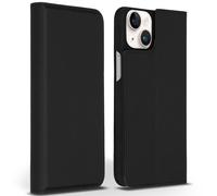 Accezz Étui de télephone Slim Folio en cuir de qualité supérieure pour Apple iPhone 14 Plus - Noir