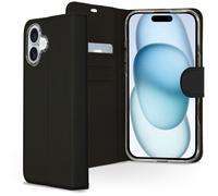 Etui de télephone Wallet pour iPhone 16 Plus - Noir