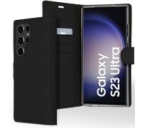 Accezz Étui de télephone Wallet pour Samsung Galaxy S23 Ultra - Noir